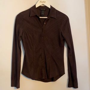 Kenneth Cole faux suede top